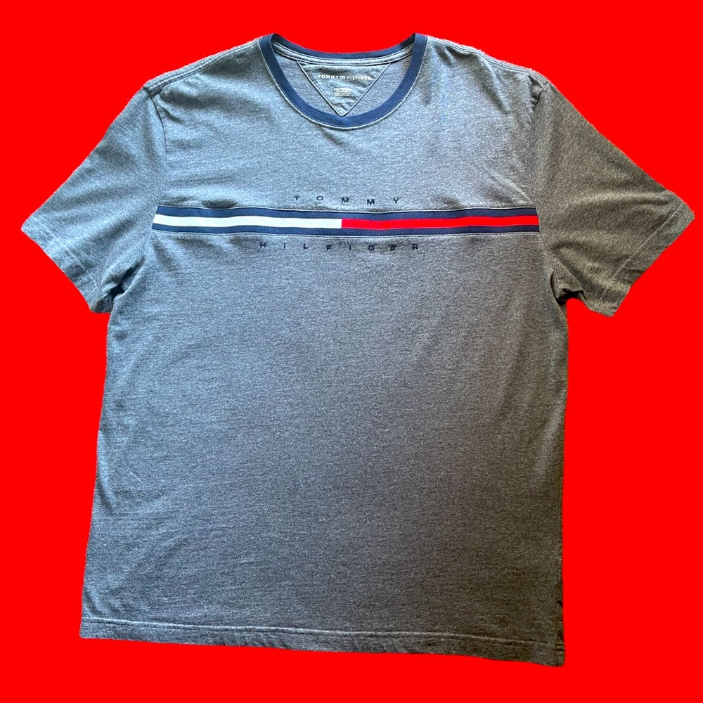Tommy Hilfiger Men’s Stretch Crew Short Sleeve Top With Hilfiger Logo 2XL